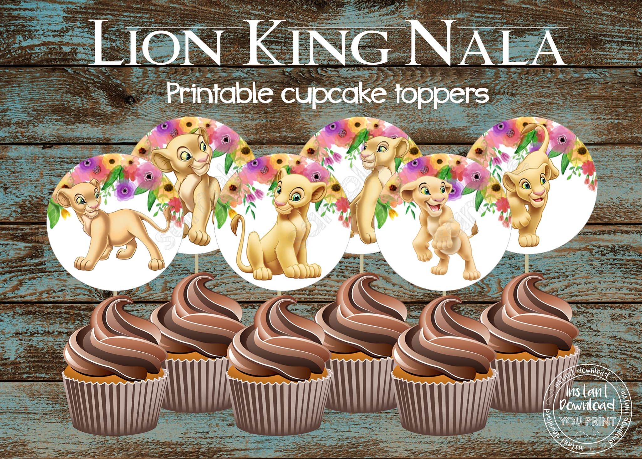 Instant Download Nala Cupcake Toppers Lion King Girl Birthday Etsy Instant Download Nala Cupcake Toppers Lion King Girl Birthday Etsy