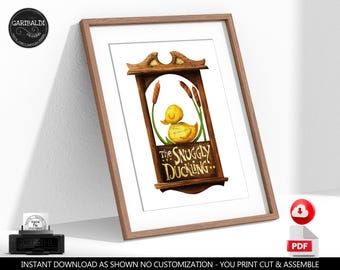 The Snuggly Duckling Sign The Snuggly Duckling Wall Art Poster Board Rapunzel Birthday Party Decorations Instant Download Printable DTR