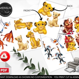 Lion King Centerpieces Printable Lion King Table Decorations Instant ...