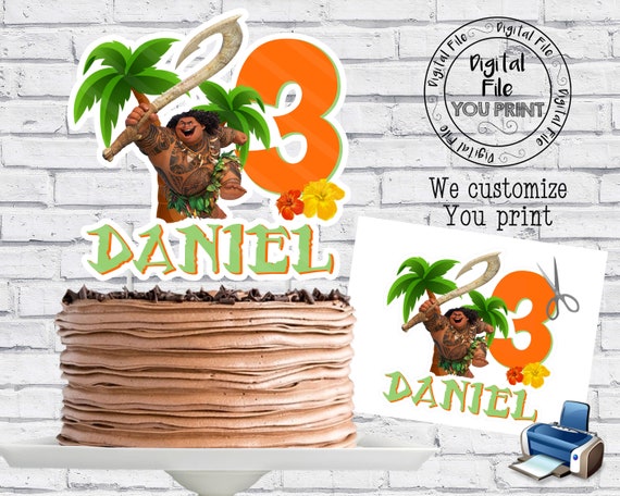 Maui Cake Topper Moana Maui Cake Topper Printable Maui Etsy
