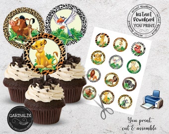 Lion King Cupcake Toppers Etsy Lion King Cupcake Toppers Etsy