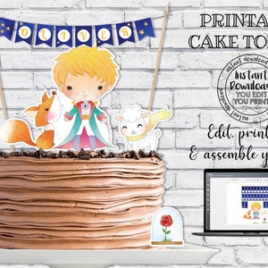 Printable Little Prince Cake Topper The Little Prince Birthday Little Prince Party Decorations Little Prince Baby Shower Cake Topper LP001