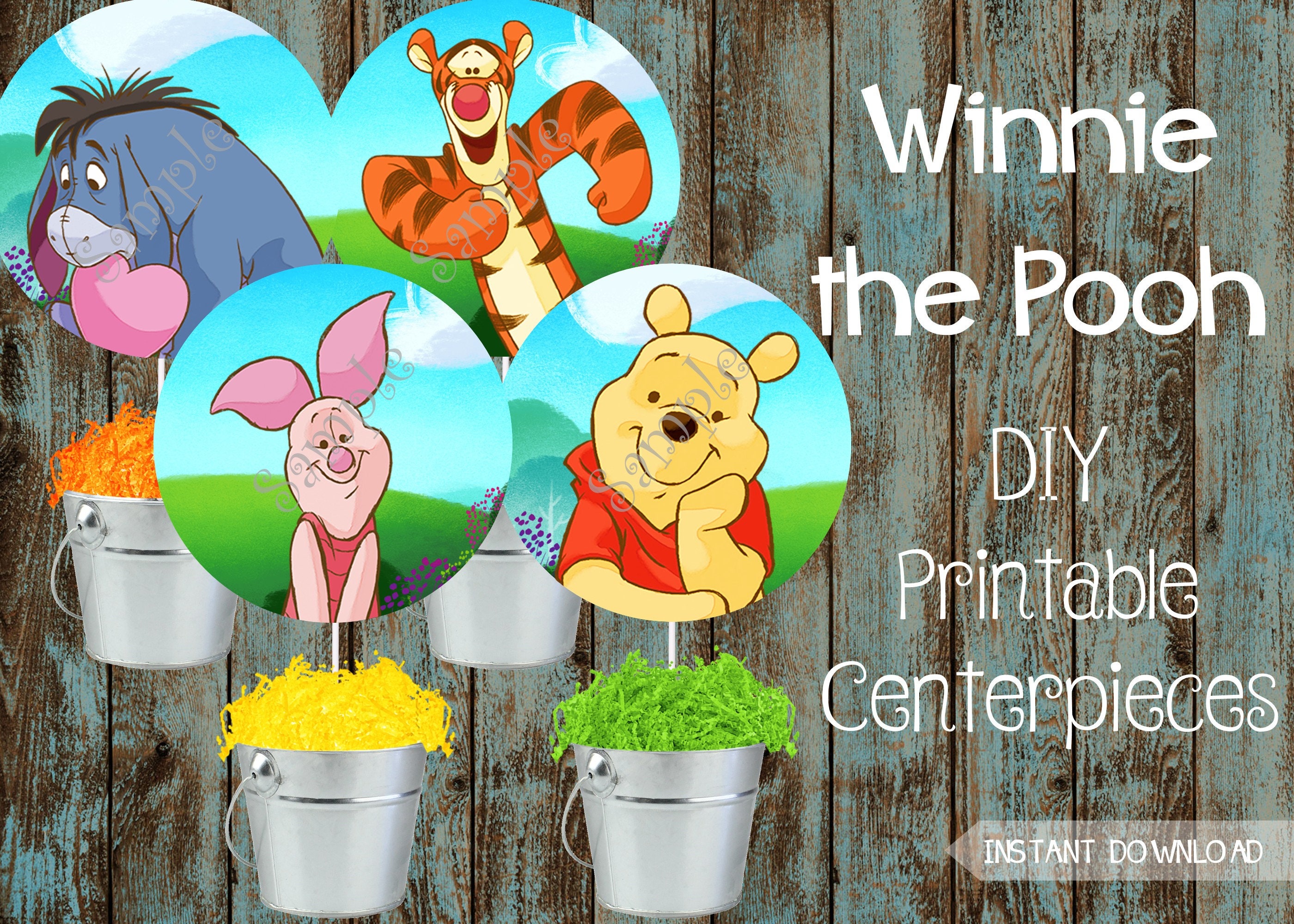 Printable Winnie the Pooh Centerpieces Winnie the Pooh - Etsy
