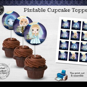 Haunted Mansion Cupcake toppers Haunted Mansion Party Supplies Haunted Mansion Halloween Party Decoration Printable Digital Download HMD1 HW