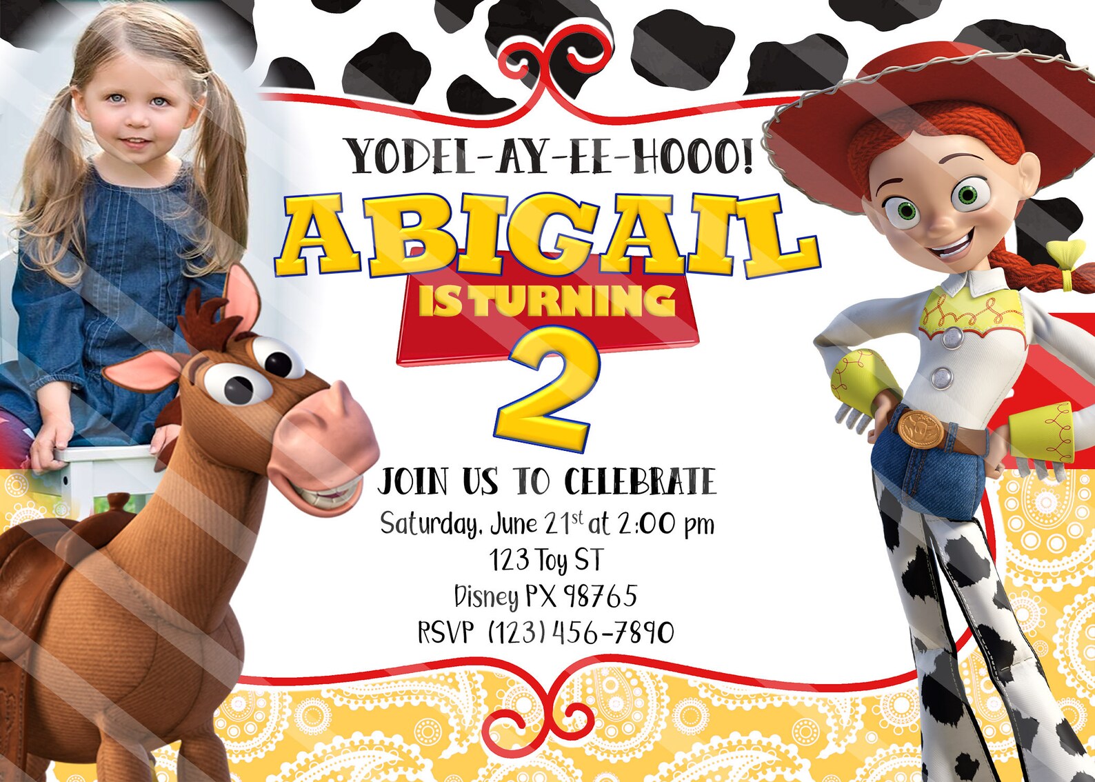 Jessie Toy Story Invitations for Magic-Themed Celebrations