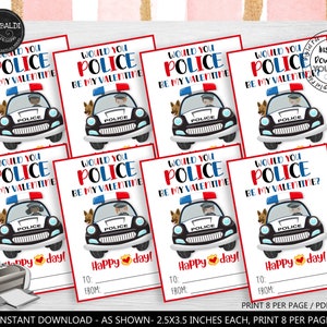 Police Saint Valentin carte Police Saint Valentin « Voulez-vous que la police soit ma Saint Valentin » étiquette scolaire imprimable Saint Valentin étiquette cadeau Téléchargement instantané VL