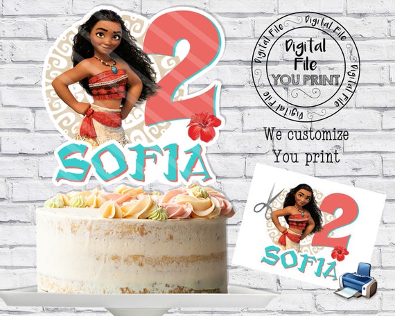 Printable Moana Cake Topper Printable Moana Centerpiece Etsy