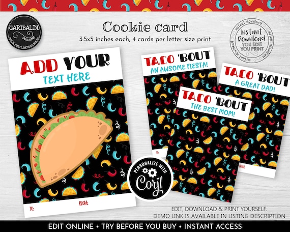Happy Cinco de Mayo 3.5x5 Printable Cookie Card Happy Cinco de Mayo 3.5x5 Printable Cookie Card