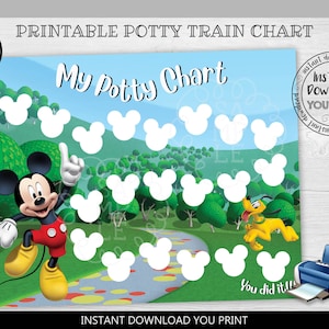 Mickey Mouse Clubhouse Printable Potty Training Chart - Etsy Canada