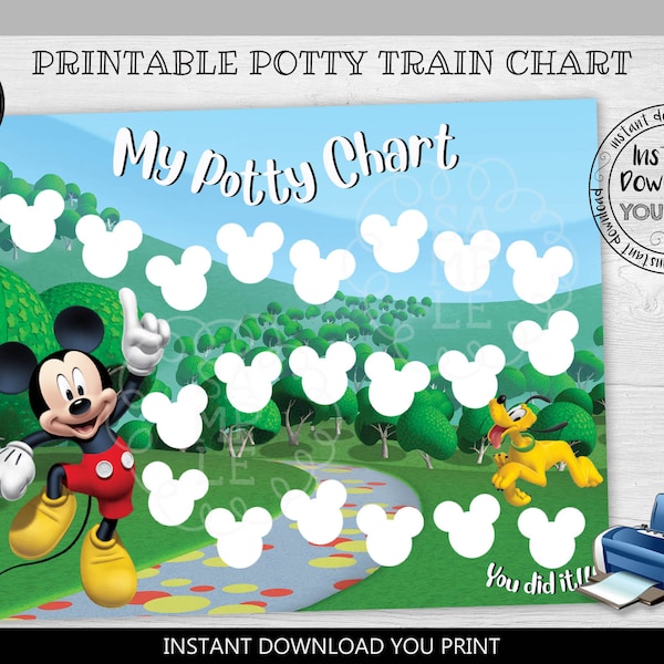 Instant download Reward Chart Printable Reward Chart Potty Training Chart Behavior Chart Daily Reward Chart for Kids Routine Chart RW