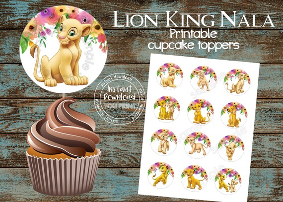 Instant Download Nala Cupcake Toppers Lion King Girl Birthday Etsy Instant Download Nala Cupcake Toppers Lion King Girl Birthday Etsy