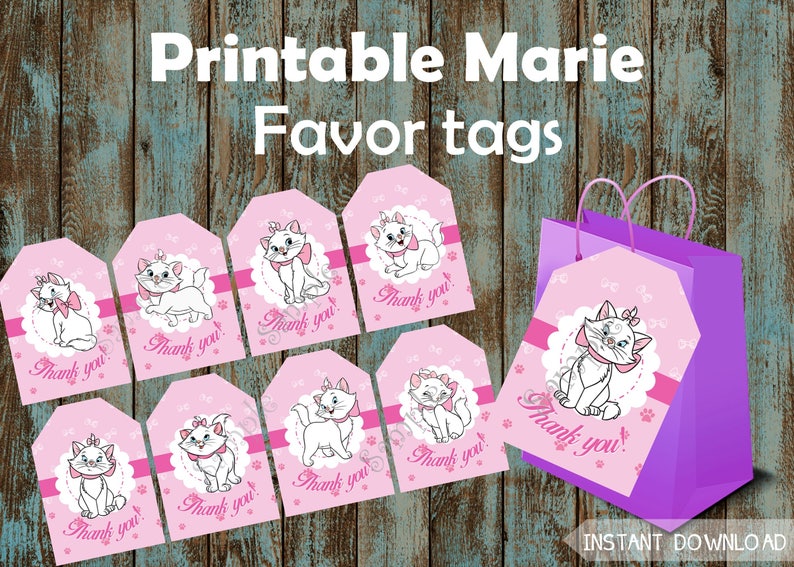Kitty Party Marie Party Package Marie Aristocats Printable Party Package Disney Marie Party Package Marie Aristocats Birthday Party