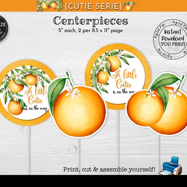 Clementine Baby Shower Table Centerpieces Etsy