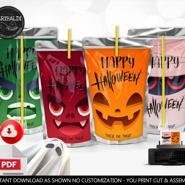 Halloween Capri Sun - Etsy