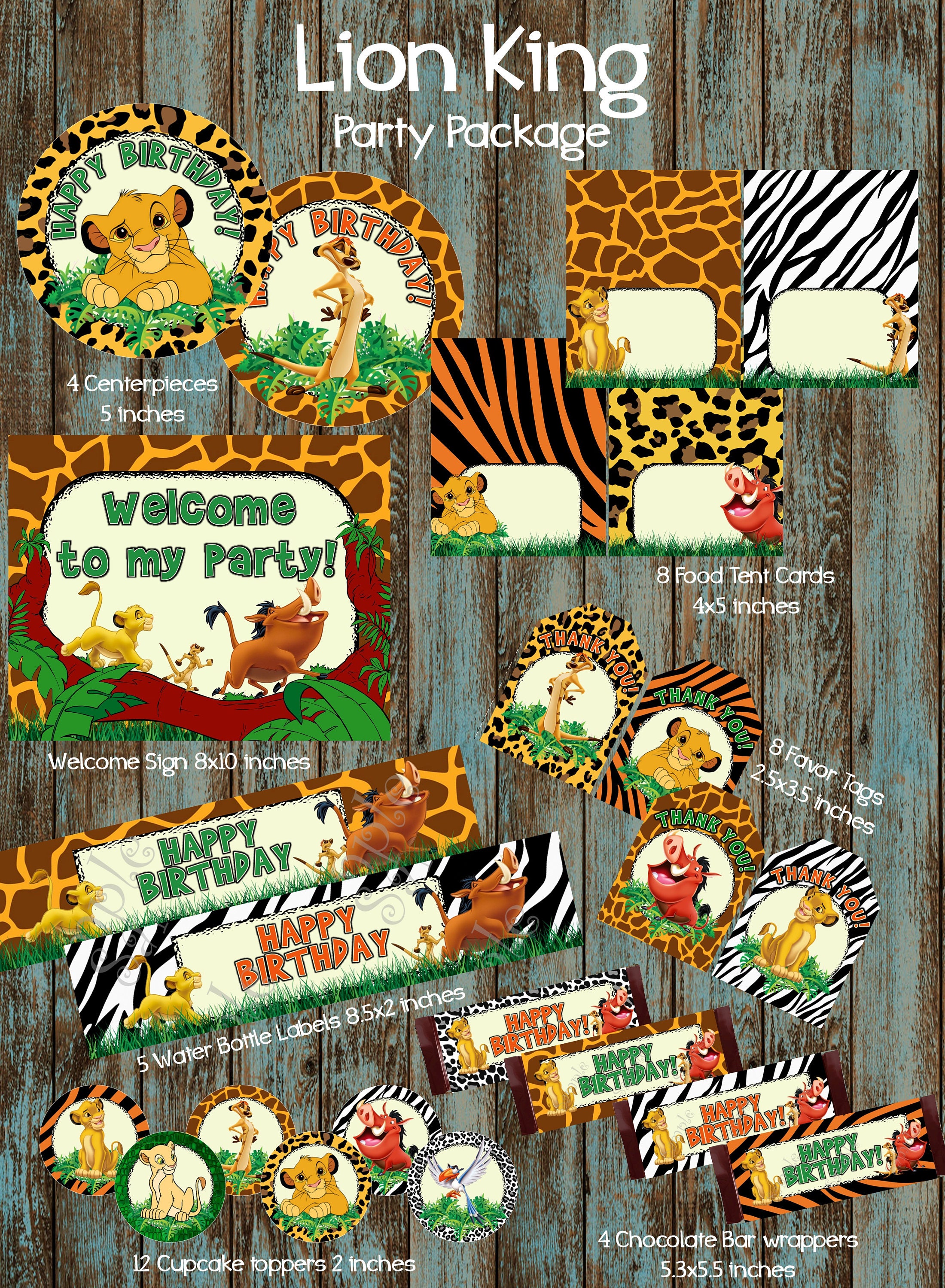 Lion King Party Package Lion King Birthday Party Lion King Etsy