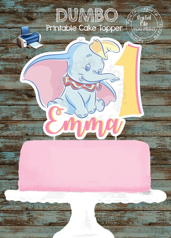 Printable Dumbo Cake Topper Printable Dumbo Centerpiece Etsy