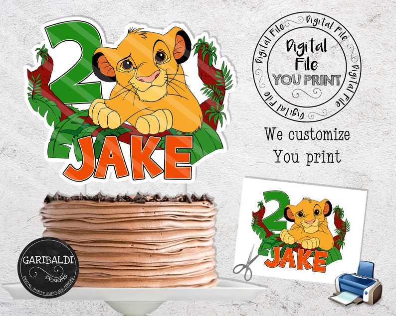 Printable Lion King Cake Topper Lion King Printable Cake | Etsy