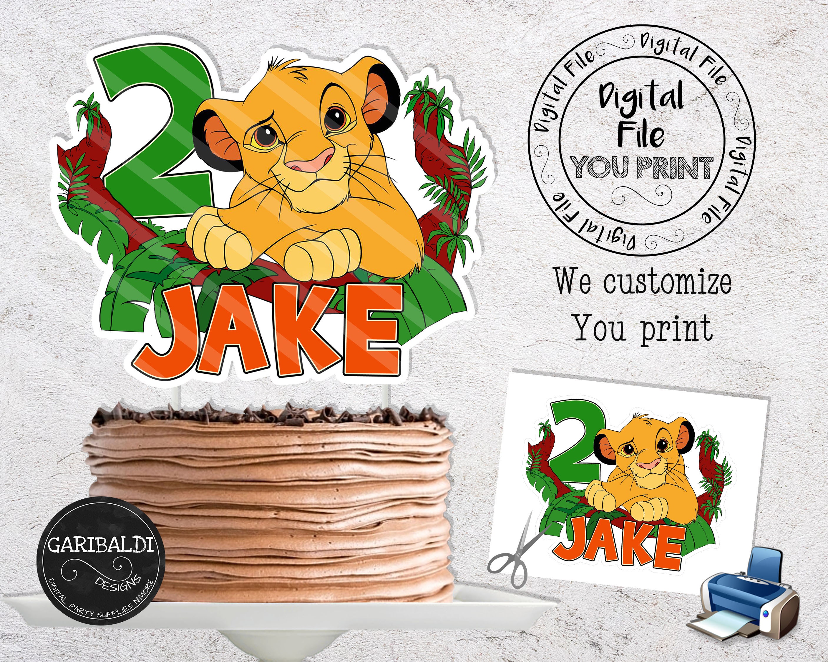Custom Lion Cake Topper Baby Lion Printable Cake Topper Lion Etsy Sweden