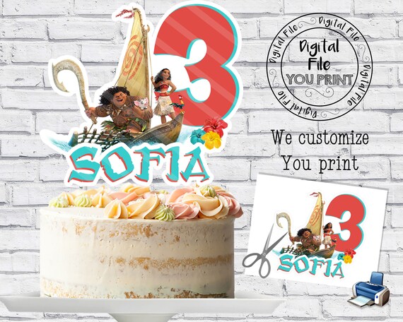 Moana Cake Topper Moana Cake Topper Printable Moana Etsy Moana Cake Topper Moana Cake Topper Printable Moana Etsy
