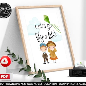 Printable &quot;Let&#39;s go fly a Kite&quot; Sign Mary Poppins Quotes Mary Poppins Decoration Mary Poppins Birthday Party Mary Poppins Nursery Decor MPP
