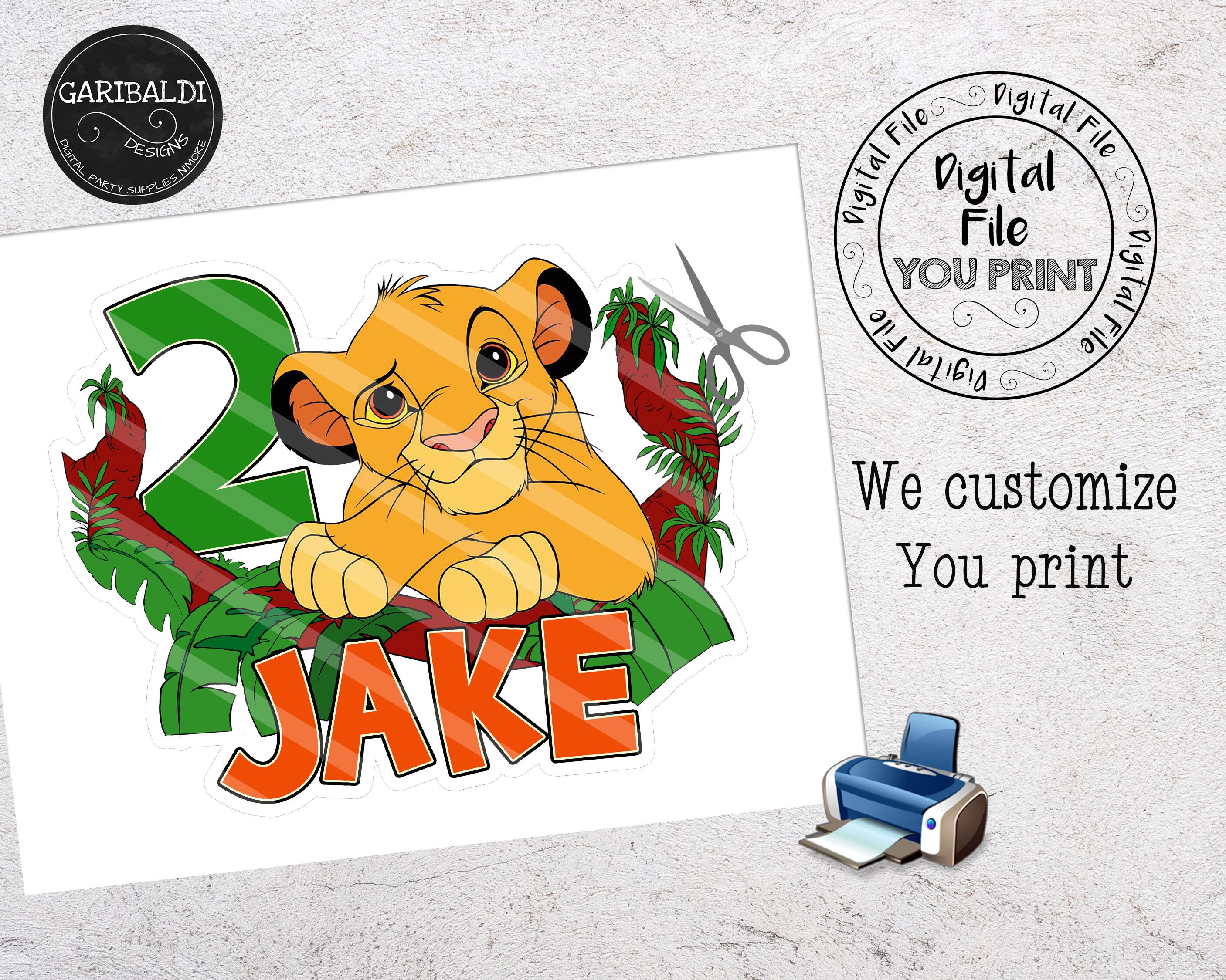 Printable Lion King Cake Topper Lion King Printable Cake | Etsy