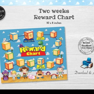 Printable Reward Chart, Toy Story Reward Chart, Toy Story Potty Train Chart, Toy Story Behavior Chart, Toy Sotry DIY Reward Chart TSS