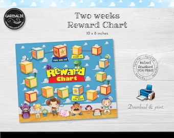 Printable Reward Chart, Toy Story Reward Chart, Toy Story Potty Train Chart, Toy Story Behavior Chart, Toy Sotry DIY Reward Chart TSS