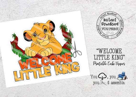 Instant Download Lion King Baby Shower Cake Topper Printable Etsy Israel