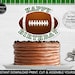 Instant Download Football Cake Topper Printable Football Centerpieces ...