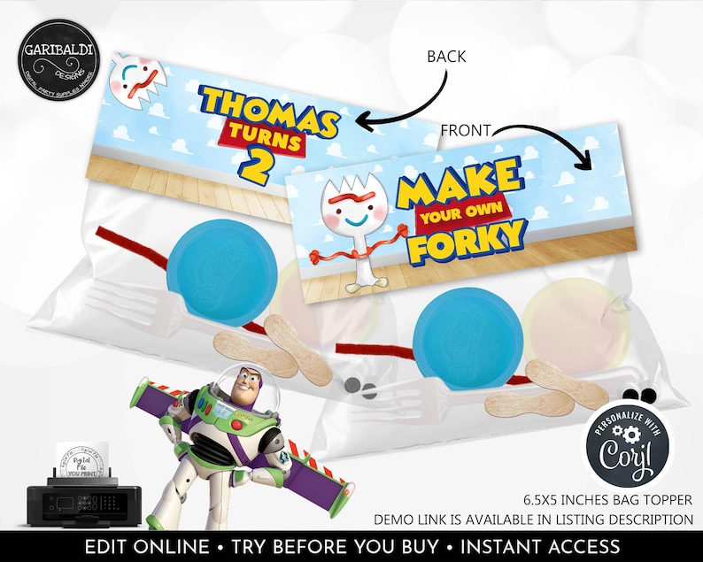 Toy Story Make Your Own Forky Bag Topper Toy Story Forky Bag Holder Toy Story Party Favor Bag Labels Editable Custom Digital Printable Create your own Forky Bag Topper Forky Bag Toy Story 5 birthday Party Editables Forky Bag Forky Template DIY Forky Gift tag Toy Story Birthday Party Favors Toy Story Printables Toy Story Instant download Toy Story Forky Editable Gift Bag Topper Holder Digital Forky Gift tags Toy Story Baby Shower Gift labels