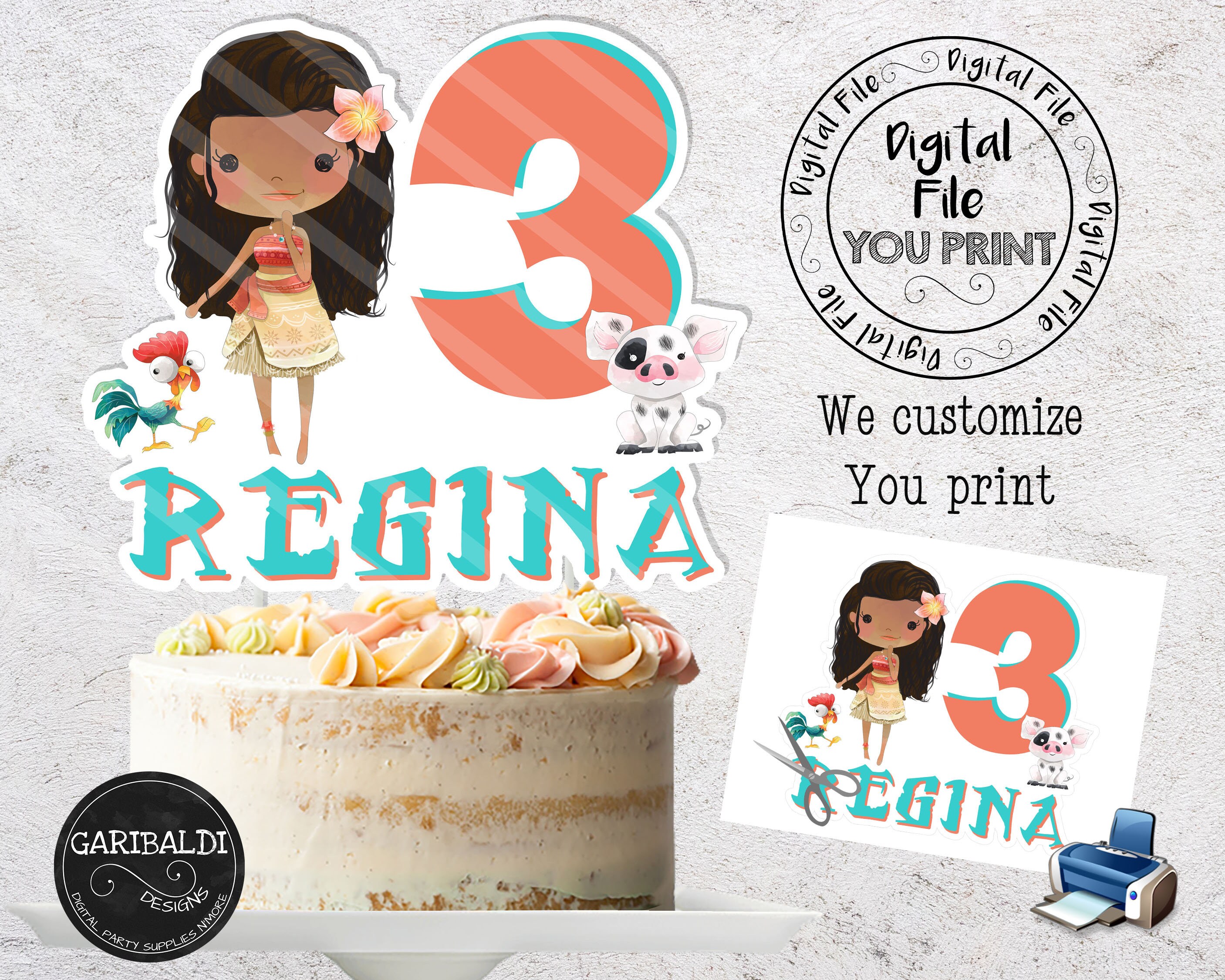 Printable Moana Cake Topper Printable Moana Centerpiece Etsy Printable Moana Cake Topper Printable Moana Centerpiece Etsy