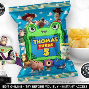 Toy Story 5 Chip Bag Wrapper Editable Toy Story Mini Chip Bag Template Toy Story Birthday Party Chip Bag Toy Story Cowboy Toy Story Space Ranger Birthday Party Favors Toy Story Party Supplies Toy Story 5 Template Toy Story 5 Movie Party Toy Story 5 Party Printable Toy Story 5 Favors Toy Story 5 Invitation