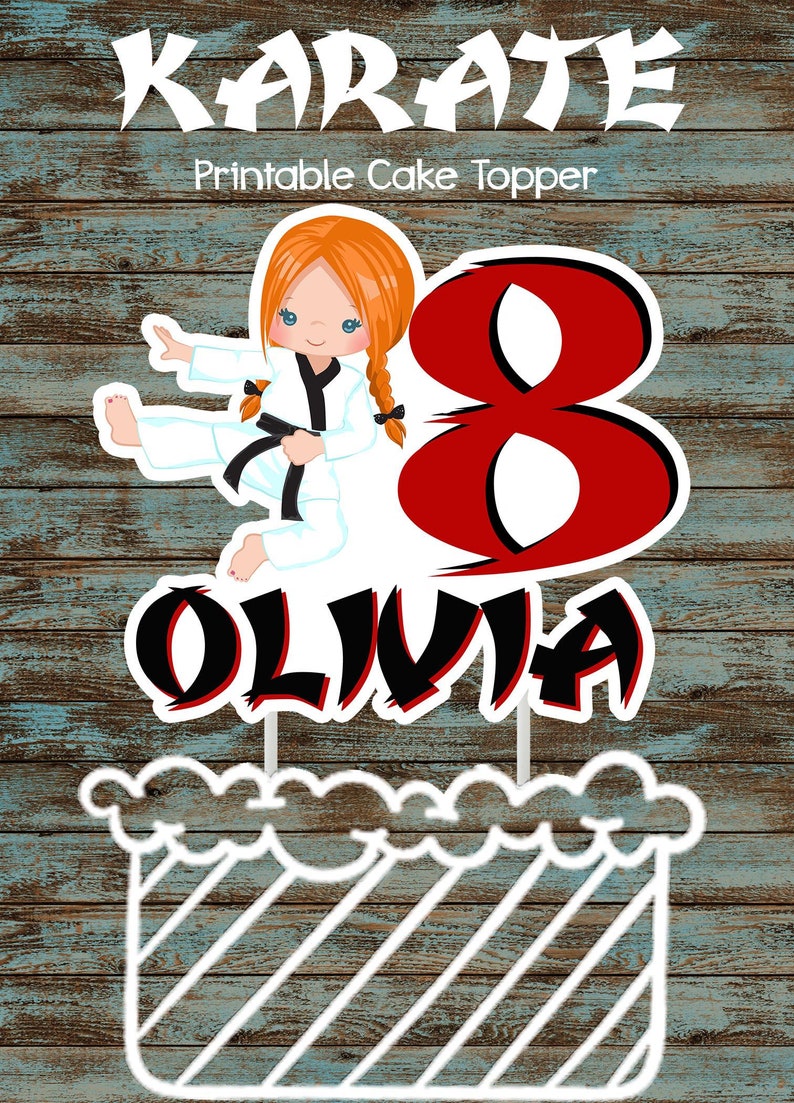 Printable Karate Cake Topper DIY Karate Cake Topper Karate | Etsy