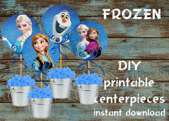 Frozen Centerpieces Frozen Cake Topper Frozen Birthday Party Etsy