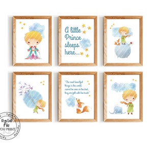 The Little Prince Nursery Wall Decor Little Prince Printable Wall Art Little Prince Baby Shower Little Prince Room Decoration Prints LP001