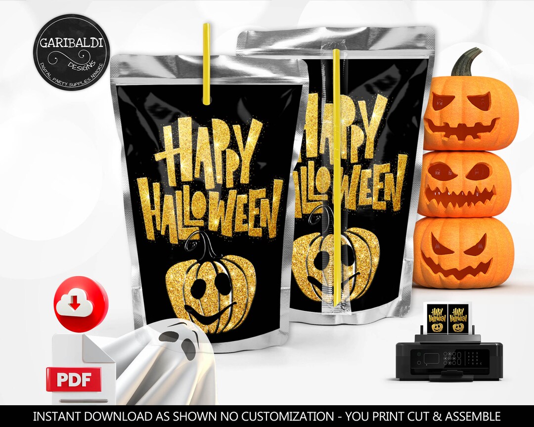 Halloween Juice Pouch Labels Halloween Capri Sun Labels Halloween Party ...
