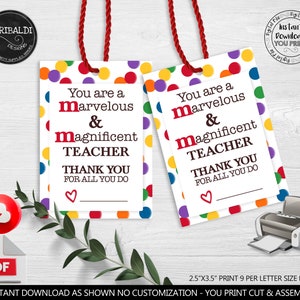 You are Marvelous and Magnificent M&M Gift Tag - Digital Download – Cute  Party Dash