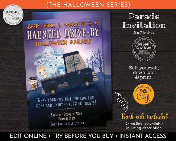 Editable Haunted Mansion Invitation Haunted Mansion Halloween | Etsy