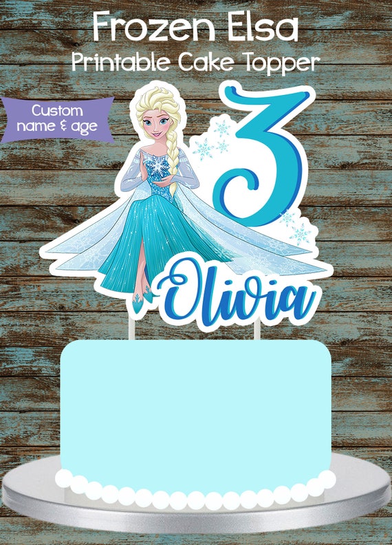 Printable Frozen Cake Topper Frozen Elsa Centerpiece Frozen