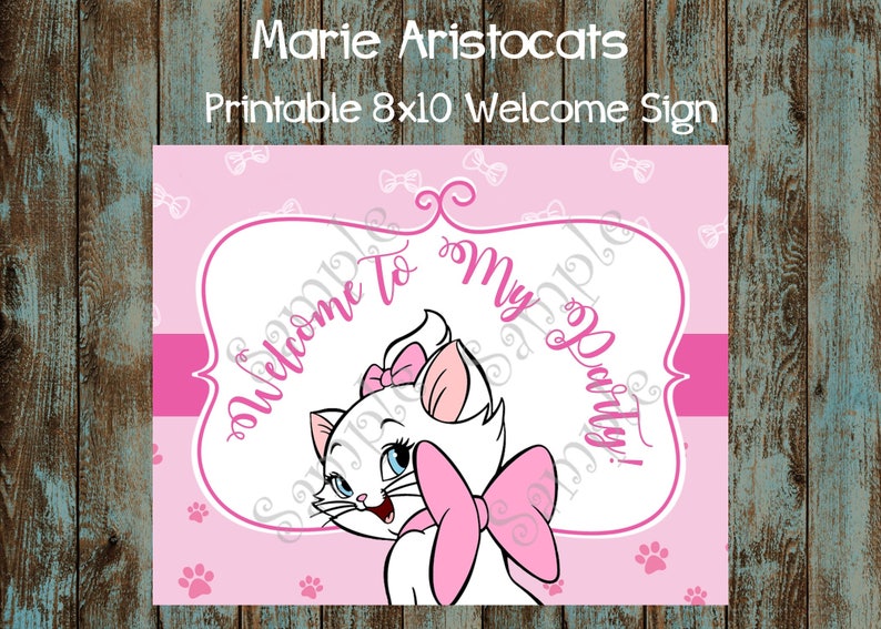 Kitty Party Marie Party Package Marie Aristocats Printable Party Package Disney Marie Party Package Marie Aristocats Birthday Party