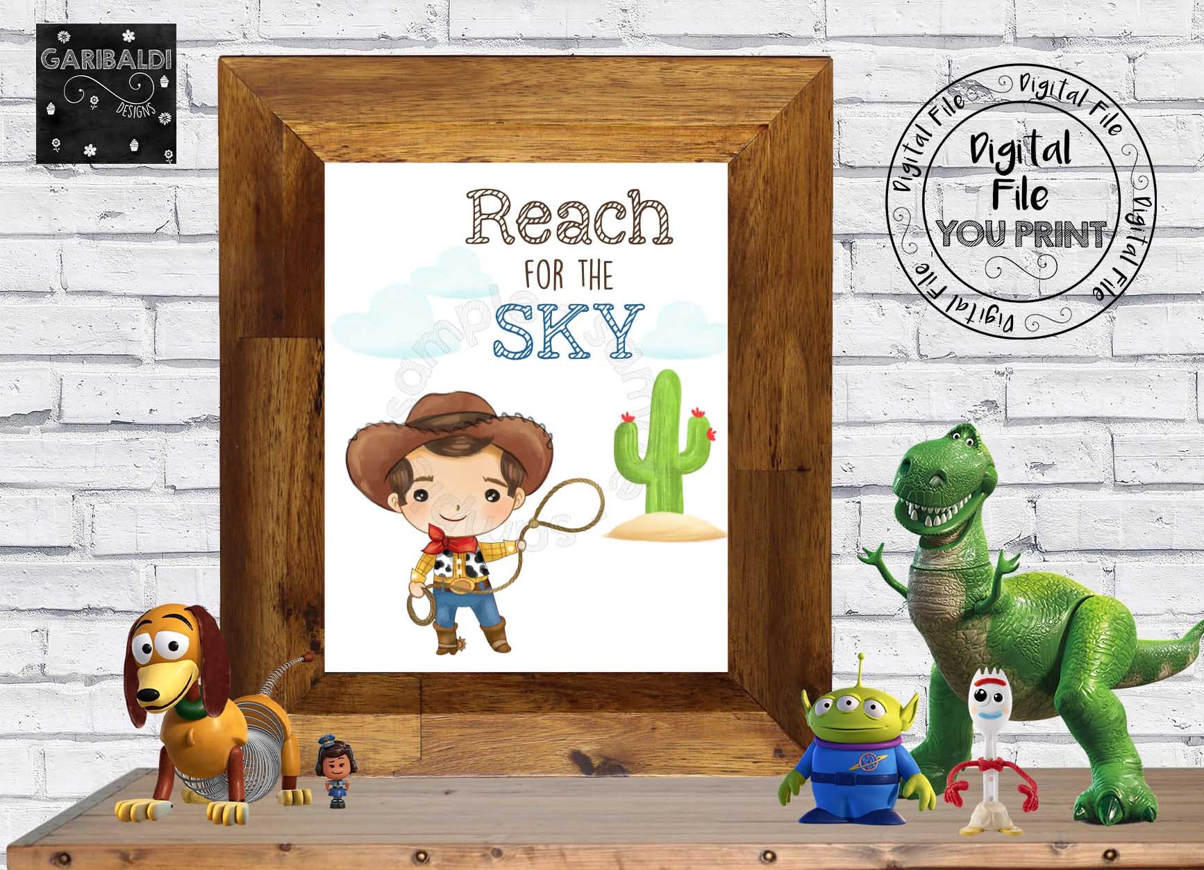 Printable reach for the Sky Sign Toy Story Quotes Etsy