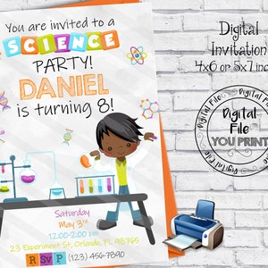 Printable Science Party Invitation Custom Science Birthday | Etsy