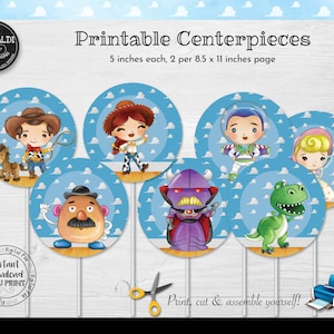 Printable Toy Story Centerpieces, Toy Story Party Decorations, Toy Story Birthday, Toy Story Party Supplies, Toy Story Baby Shower TSS
