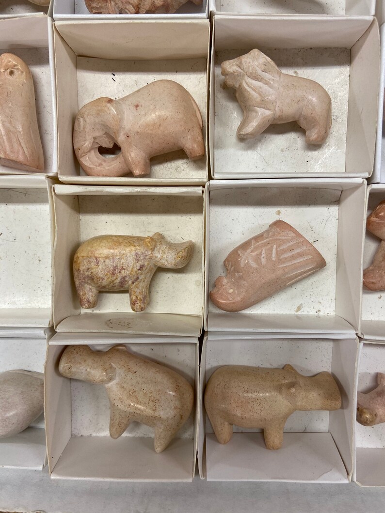 African Soapstone Animals Etsy