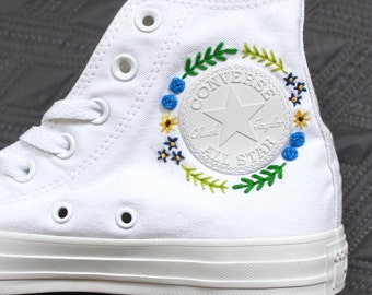 flower converse high tops