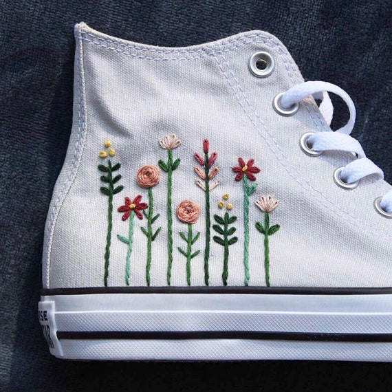 embroidered high top converse