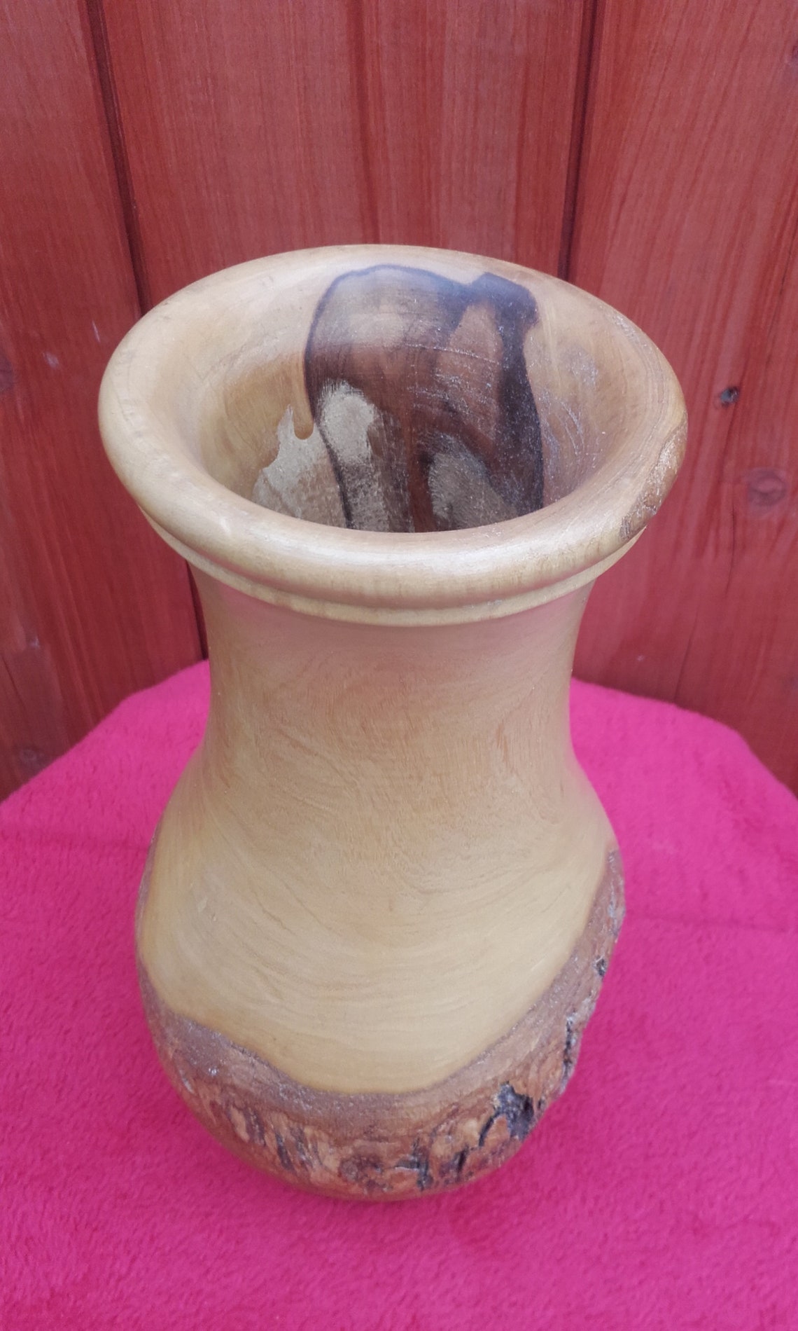 Large Wood Vase Handmade Hand Turned Vase Pot With the Etsy