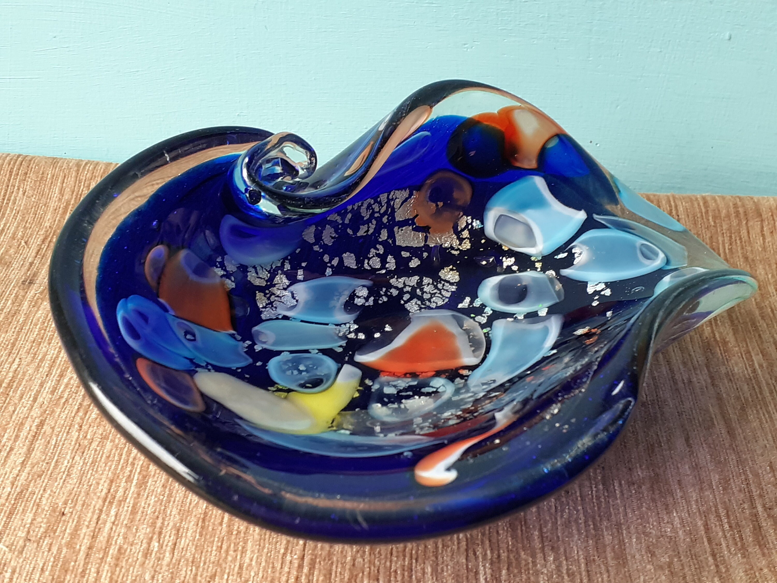 Murano Swirl Art Glass Candy, Soap, Trinket, Pin Dish or Vintage Ash