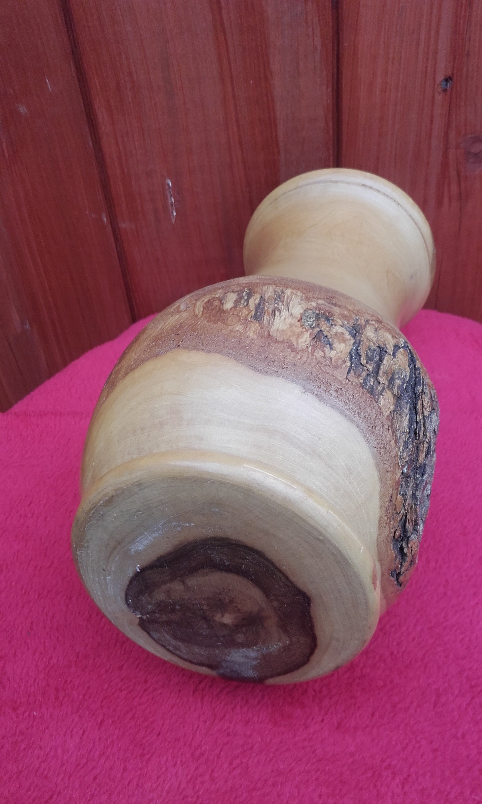 Large Wood Vase Handmade Hand Turned Vase Pot With the Etsy