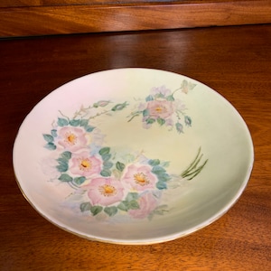 Antique Footed Handpainted Dish
